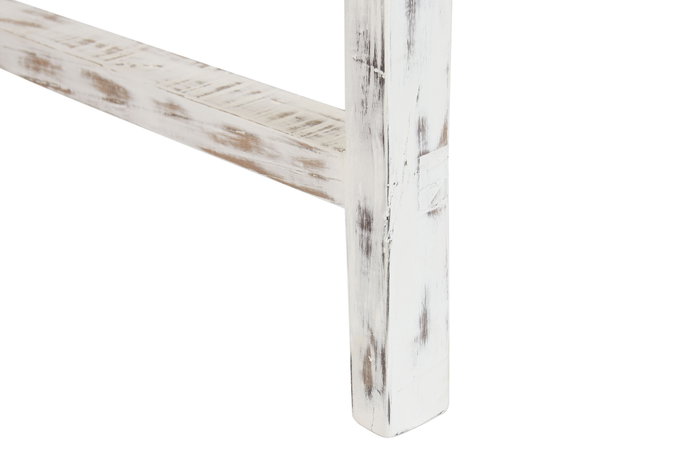 DKD Home Decor Mesa Comedor Plegable Vintage, Blanco, Madera Reciclada, Patas Plegables, Dimensiones 180 x 90 x 76 cm