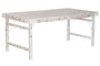 DKD Home Decor Mesa Comedor Plegable Vintage, Blanco, Madera Reciclada, Patas Plegables, Dimensiones 180 x 90 x 76 cm