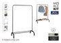 Moblekit Perchero Metálico Negro Mate 104 cm x 41 cm x 152 cm (6 Unidades)