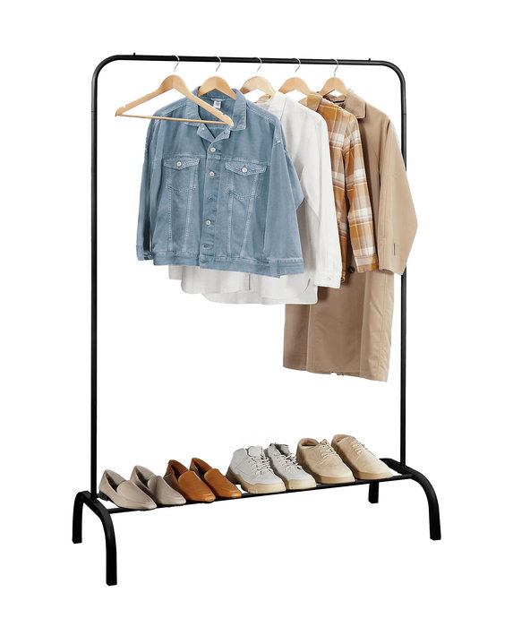 Moblekit Perchero Metálico Negro Mate 104 cm x 41 cm x 152 cm (6 Unidades)