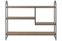 DKD Home Decor Consola Vintage Marrón y Negro con 4 Estanterías de Madera y Hierro, 120 x 30 x 94 cm