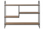 DKD Home Decor Consola Vintage Marrón y Negro con 4 Estanterías de Madera y Hierro, 120 x 30 x 94 cm