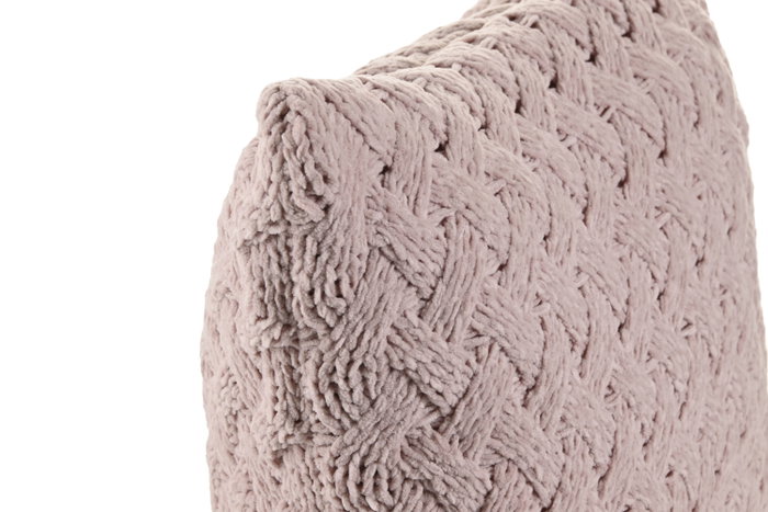 DKD Home Decor Cojín de Punto Rosa Palo 45x45 cm