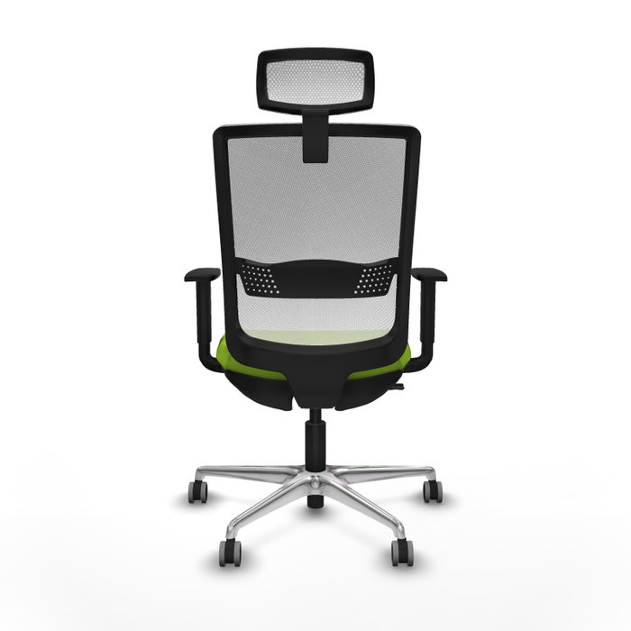 PIQUERAS Y CRESPO Silla de oficina Haches con mecanismo Sincro/Traslack, Pistacho y Blanco
