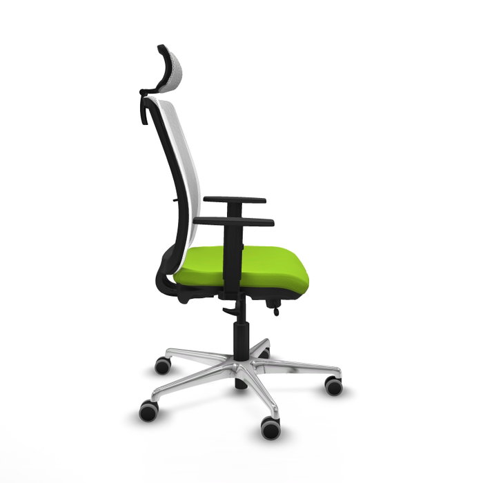 PIQUERAS Y CRESPO Silla de oficina Haches con mecanismo Sincro/Traslack, Pistacho y Blanco