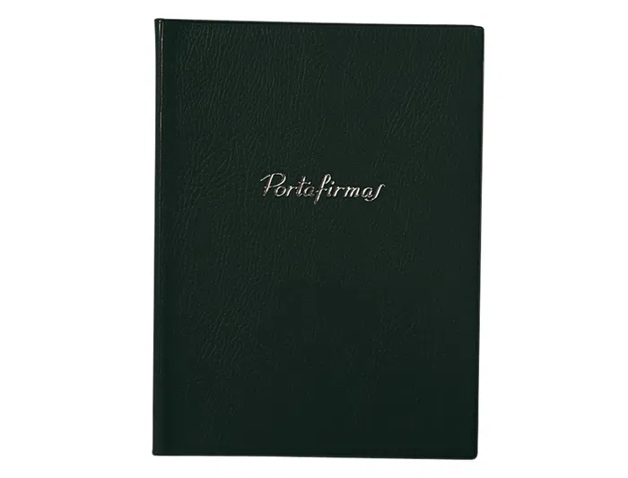 Saro Portafirmas 320 PVC Gofrado 20 Departamentos Color Negro Tamaño Folio