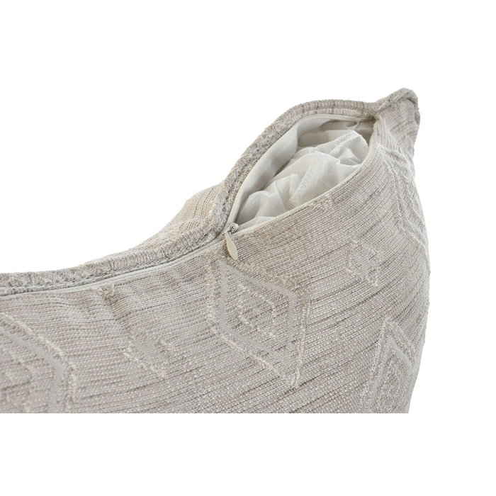 DKD Home Decor Cojín de Poliéster Jacquard Beige 45x45x45 cm DKD Home Decor Cojín de Poliéster Jacquard Beige 45x45x45 cm
