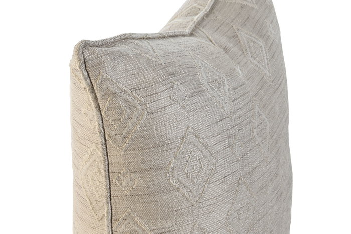 DKD Home Decor Cojín de Poliéster Jacquard Beige 45x45x45 cm