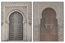 DKD Home Decor Cuadro Lino Abeto 60x3x80 Puerta Arabe Surtido