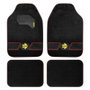 Momo Set de 4 Alfombrillas Fun Negro-Rojo