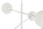 DKD Home Decor Lámpara de Techo de Metal y Cristal con Bolas, Blanco
