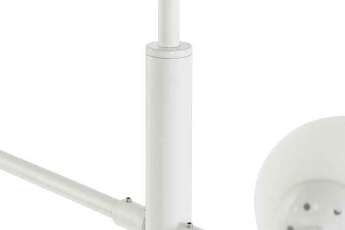 DKD Home Decor Lámpara de Techo de Metal y Cristal con Bolas, Blanco DKD Home Decor Lámpara de Techo de Metal y Cristal con Bolas, Blanco