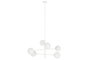 DKD Home Decor Lámpara de Techo de Metal y Cristal con Bolas, Blanco
