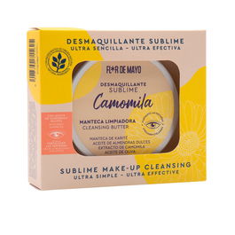 Flor De Mayo SUBLIME CAMOMILA Bálsamo Desmaquillante 80 gr con Manteca de Karité y Camomila, Limpieza Profunda para Piel Sensible y Acneica, Ingredientes Naturales, Vegano
