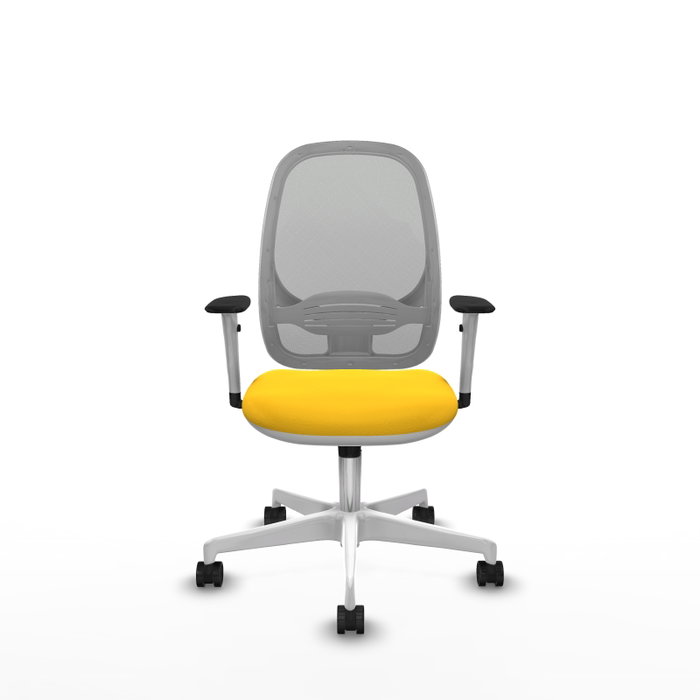 PIQUERAS Y CRESPO Silla de oficina Cilanco con mecanismo Sincro, Amarillo y Gris PIQUERAS Y CRESPO Silla de oficina Cilanco con mecanismo Sincro, Amarillo y Gris