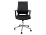Q-connect Silla giratoria respaldo medio similpiel regulable en altura 980+100x630x625 mm color negro para oficina ergonómica 200 kg