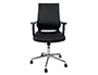 Q-connect Silla giratoria respaldo medio similpiel regulable en altura 980+100x630x625 mm color negro para oficina ergonómica 200 kg