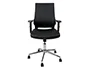 Q-connect Silla giratoria respaldo medio similpiel regulable en altura 980+100x630x625 mm color negro para oficina ergonómica 200 kg