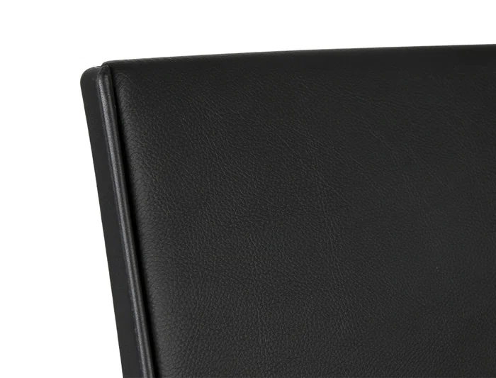 Q-connect Silla giratoria respaldo medio similpiel regulable en altura 980+100x630x625 mm color negro para oficina ergonómica 200 kg