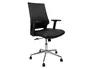 Q-connect Silla giratoria respaldo medio similpiel regulable en altura 980+100x630x625 mm color negro para oficina ergonómica 200 kg