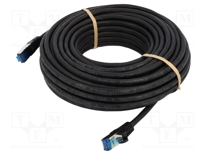 GOOBAY Patch cord Cat 6a S/FTP 15m negro GOOBAY Patch cord Cat 6a S/FTP 15m negro