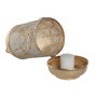 DKD Home Decor Set de 3 Portavelas de Metal Dorado