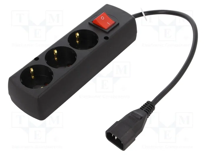 JONEX Cable de alimentación H05VV-F 3x1mm2 con interruptor, 0,3m JONEX Cable de alimentación H05VV-F 3x1mm2 con interruptor, 0,3m