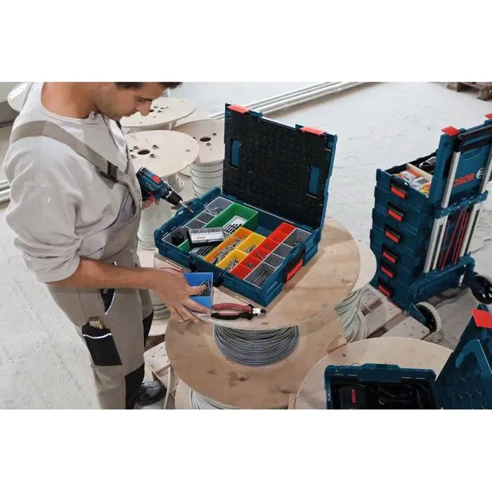 Bosch Professional L-Boxx 102 Maleta de transporte con 6 compartimentos de colores 1600A016NC
