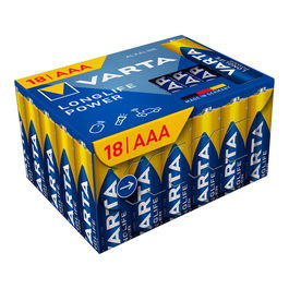 Varta Pila Alcalina Longlife Power Cube AAA LR03 Caja 18 uds Ø10,5 x 44,5mm