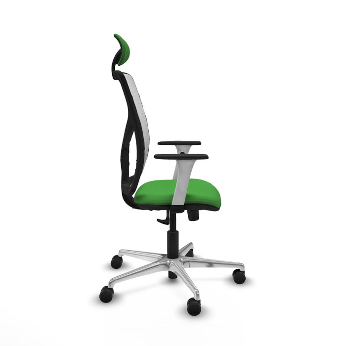 PIQUERAS Y CRESPO Silla de oficina Motilla con mecanismo Sincro, Verde y Blanco