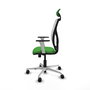 PIQUERAS Y CRESPO Silla de oficina Motilla con mecanismo Sincro, Verde y Blanco