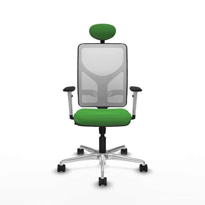 PIQUERAS Y CRESPO Silla de oficina Motilla con mecanismo Sincro, Verde y Blanco