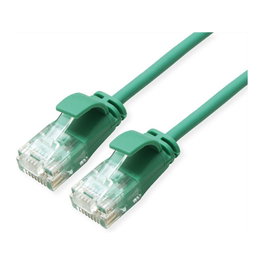 ROLINE GREEN 21.44.3934 Cable de Red UTP Patch Cat.6A LSOH 1.5 m (Categoría 6A, Clase EA, Delgado, Verde) para Alta Velocidad 10 Gbit/s