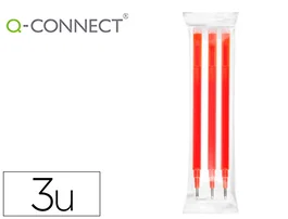 Q-connect Recambio Bolígrafo Retráctil Borrable KF11059 Rojo Caja de 3 Unidades