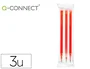 Q-connect Recambio Bolígrafo Retráctil Borrable KF11059 Rojo Caja de 3 Unidades