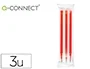 Q-connect Recambio Bolígrafo Retráctil Borrable KF11059 Rojo Caja de 3 Unidades