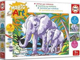 EDUCA BORRAS Magic Art Number Art +9 Animales Salvajes