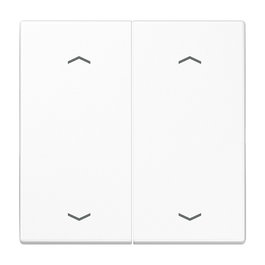 Jung LS102PWW Tapa o Tecla para Interruptor de Serie, Tipo Wippe, Plástico, Sin Tornillos, 1 Unidad