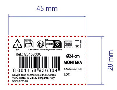 Inde Tapa para Microondas Transparente 'Montera', Diámetro 24 cm (24 Unidades)
