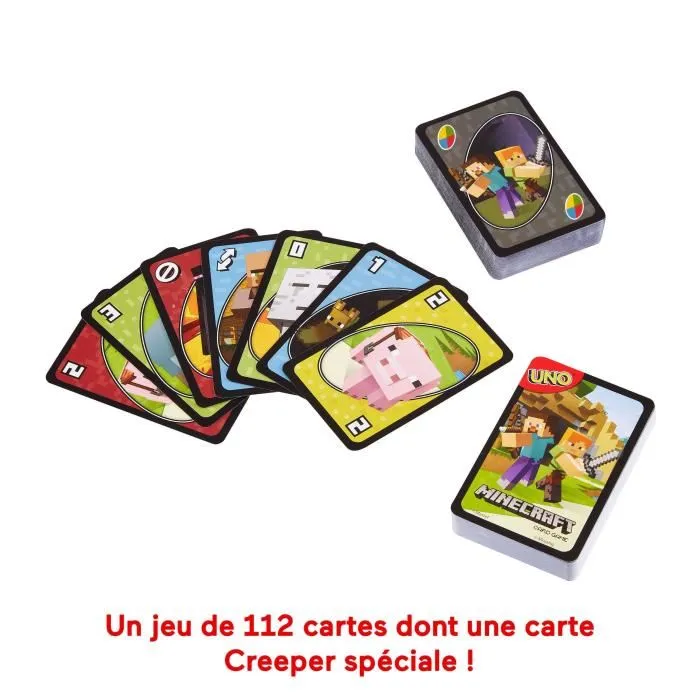 Mattel Games Uno Minecraft Juego de Cartas UNO FPD61