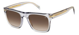 David Beckham DB-7000-S-FLAT-63M con montura transparente y cristal marrón
