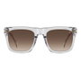 David Beckham DB-7000-S-FLAT-63M con montura transparente y cristal marrón
