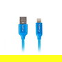 CABLE LIGHTNING A USB LANBERG CA-USLM-10CU-0018-BL - CABLE TRENZADO - 1.8M - AZUL