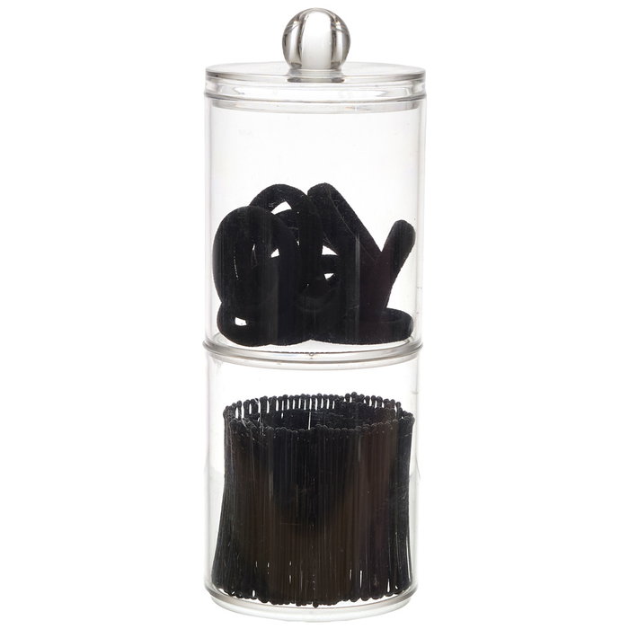 Cosmetic Club Juego De 2 Cajas Accesorios Pelo Plástico