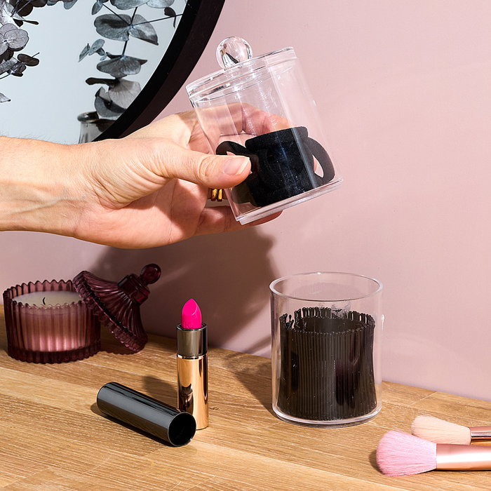 Cosmetic Club Juego De 2 Cajas Accesorios Pelo Plástico