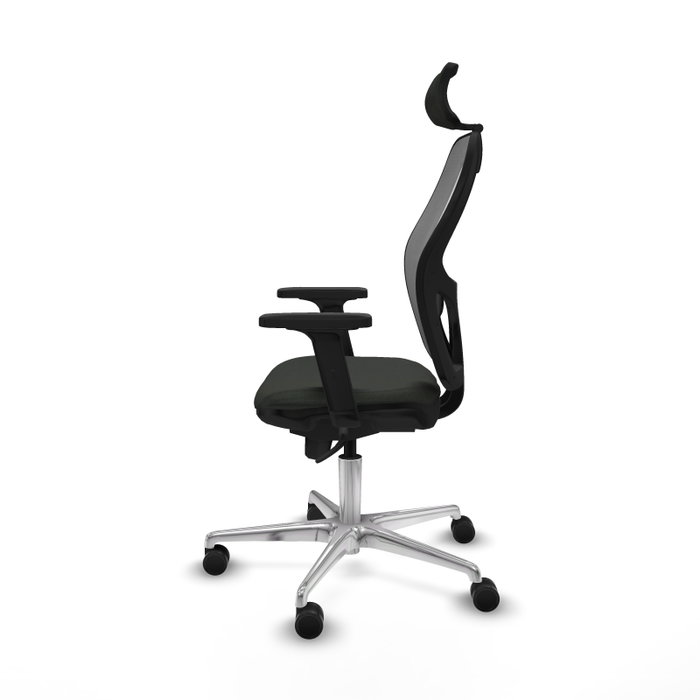 PIQUERAS Y CRESPO Silla de oficina Jorquera con mecanismo Sincro, Tela Negra y Malla Gris