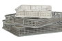 DKD Home Decor Set de 3 Bandejas de Metal Envejecido Multicolor 53x38x8 cm
