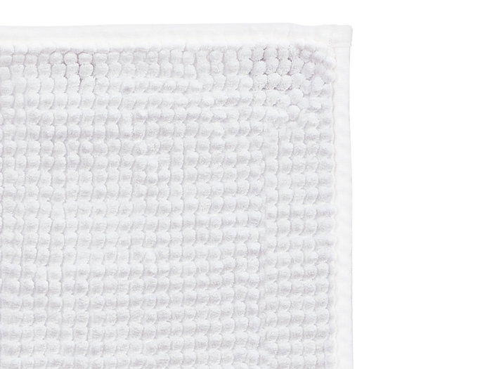 Berilo Alfombra de Baño Blanca 40x60 cm - Poliéster Reciclado 800 GSM, Cosido a Máquina (Set de 12)