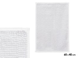 Berilo Alfombra de Baño Blanca 40x60 cm - Poliéster Reciclado 800 GSM, Cosido a Máquina (Set de 12)