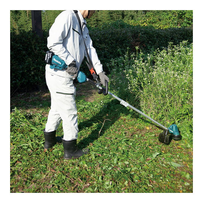 Makita DUR192LRT1 Cortabordes Mango en J 18V a Batería Li-ion, Ancho de Corte 30 cm, 6000 RPM, 87.8 dB